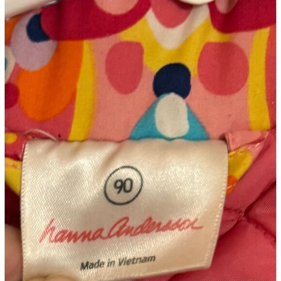 Hanna Andersson Girls Colorful Floral Quilted Jacket Size 90 size 3 Snap & Zip C - Picture 4 of 7